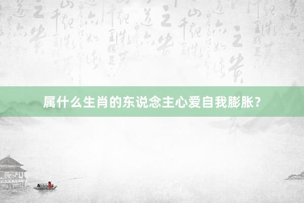 属什么生肖的东说念主心爱自我膨胀？